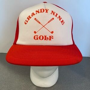 Vintage Grandy Nine Golf MN Mesh SnapBack Trucker Hat